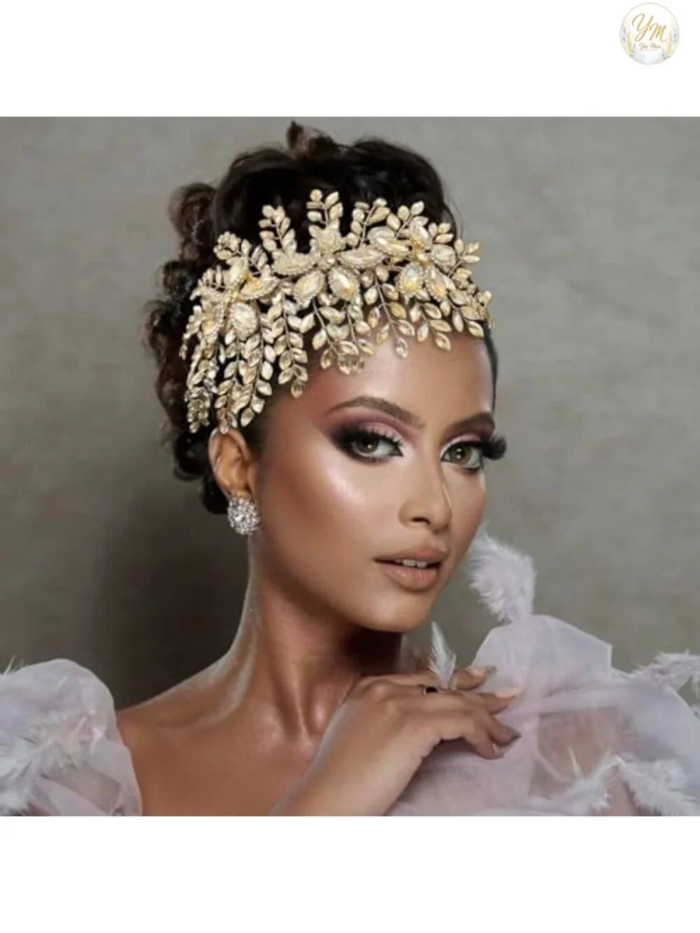 Bridal Hair Accessories Handcrafted Rhinestone Headpiece Wedding Hair Wreath